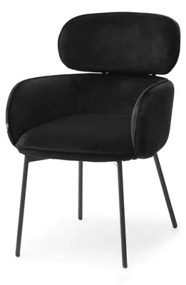 Zdjęcie produktu dla Krzesło arlen czarny welur, podstawa czarny