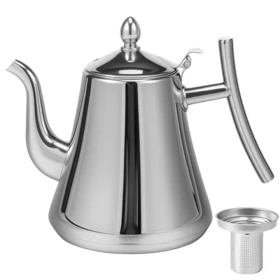 Produktbild von Tekoo Teekanne Teekanne Siebeinsatz 2000ml, mit Griff aus Metall für Induktion & Gas