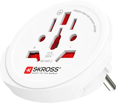 Image de Adaptateur de voyage Monde vers Europe Grounded