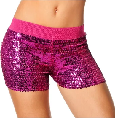 Produktbild von Hotpants Pailletten Pink L-XL