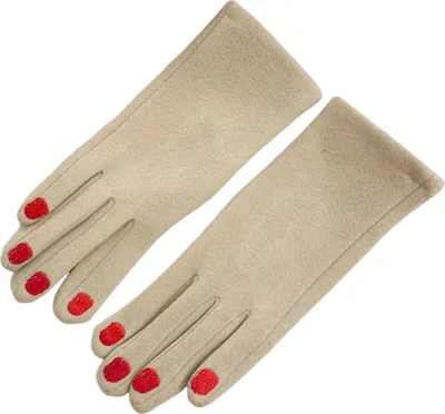 Produktbild von Warme Damenhandschuhe für den Winter, Touchscreen-Handschuhe mit farbigen Nägeln, winddichte Thermohandschuhe für Besorgungen, Radfahren und Autofahren