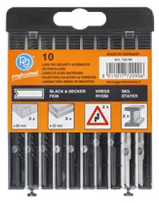 Produktbild von SATZ VON SÄGEBLATTERN FÜR AKKUSÄGE, BLACK & DECKER. 10er-Pack