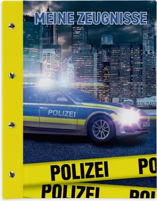 Produktbild von itenga Zeugnismappe A4 mit Schraubverschluss Motiv Polizei