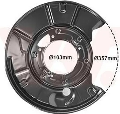 Produktbild von VAN WEZEL Spritzblech Bremsscheibe passend für MERCEDES-BENZ S-Klasse Limousine (W220) Hinten Links 3036373 Ankerblech