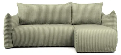 Produktbild von Ecksofa Floti mini, für das Wohnzimmer, mit Schlaffunktion, Stoff Tilia, olivgrün (37)