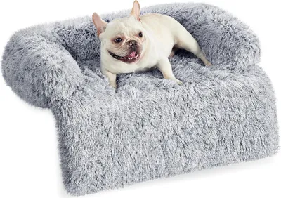 Produktbild von Feandrea FluffyHug Hundebett Plüsch, Hundedecke Sofa, Sofaschutz Hund, Hundekissen, Größe M, für kleine und mittlere Hunde, 80 x 75 x 16 cm,