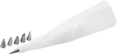Image de Poche à douille et 6 embouts en inox 33 cm Zenker Smart Pastry