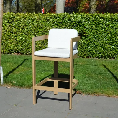 Produktbild von Barstuhl Santiago Aluminium Holzoptik – 34152