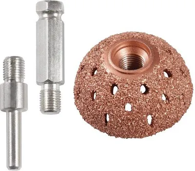 Produktbild von Wolfraamstalen bandenreparatiegereedschap 42 mm slijpkop met 2 drijfstangadapters für Schuhreparaturmaschine Accessoires für elektrisches Werkzeug