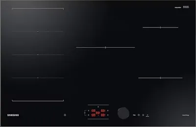 Produktbild von Samsung NZ85C6058FK/U1, Schwarz, Integriert, 80 cm, Zonen-Induktionskochfeld, Glaskeramik, 5 Zone(n)