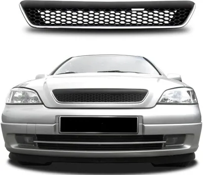 Produktbild von Kühlergrill Sportgrill Front Grill Waben Gitter Schwarz für Opel Astra G