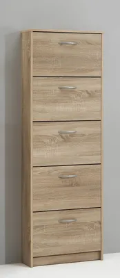 Produktbild von FMD furniture 411-005 Schuhkipper in Nachbildung Sonoma Eiche Nachbildung, Maße ca. 58,5 x 168,5 x 17 cm (BxHxT)