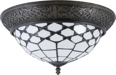 Obrázek produktu pro Stropní svítidlo Tiffany Clayre & Eef 5LL-5891 - Ø 38x19 cm - E14-Max. 2x40 W bílý