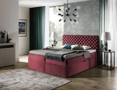 Produktbild von Boxspringbett Schlafzimmerbett WILLIAM 160x200cm in Stoff