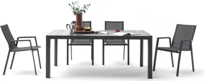 Produktbild von Siena Garden Dining Tisch Silva 220x100 cm anthrazit/wood grey M29424