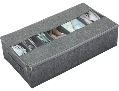 Immagine prodotto di Borsa porta scarpe da riporre sotto il letto, con finestra trasparente e 6 scomparti