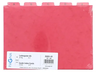 Produktbild von Pagna Leitregister A5 25tlg. A-Z rot