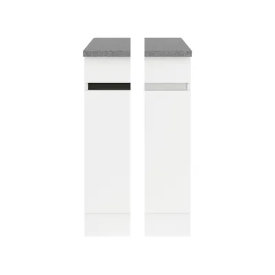 Produktbild von Küchenblock Mika 270 cm mit Einbauspüle ohne Elektrogeräte in weiß (Geschirrspüler geeignet)