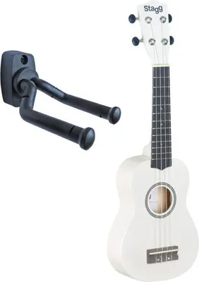 Produktbild von Stagg US-WHITE Sopran Ukulele mit Tasche mit Wandhalter