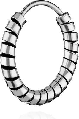 Produktbild von Single 925 Sterling Silber Keltische Celtic Gothic Creolen 12mm 7294