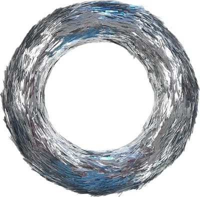 Image de Couronne argentée - Couronne - Argentée - Couronne de Noël - Argent - 40 x 40 x 5,5 cm