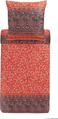 Produktbild von Bassetti Mako-Satin Bettwäsche-Garnitur Como Farbe Rot-R1 Größe 240x220 + 2x 80x80 AL