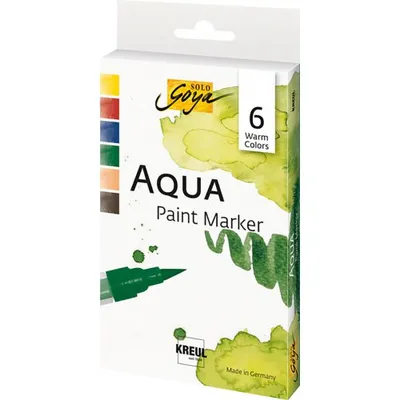 Image de KREUL 18185 KREUL Aqua Paint Marker SOLO Goya, Warm Colors 6er-Set