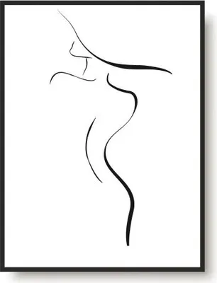 Immagine prodotto di Poster moderno, arte da parete, quadro per camera da letto, disegno al tratto, donna