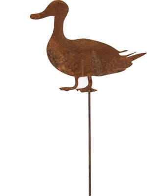 Produktbild von Gartenstecker Ente Edelrost Gartendekoration Beetstecker