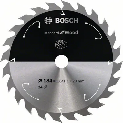 Produktbild von PRO Wood cordless Kreissägeblatt, 184 x 1,6 x 20 mm, T24