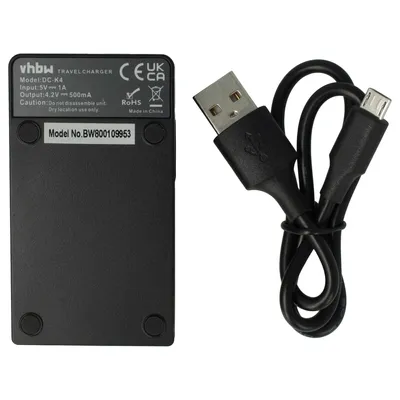 Produktbild von vhbw USB-C Ladegerät kompatibel mit Garmin VIRB Elite Action HD Camera 1.4 Kamera - Ladeschale + USB-C Kabel Ladeanzeige