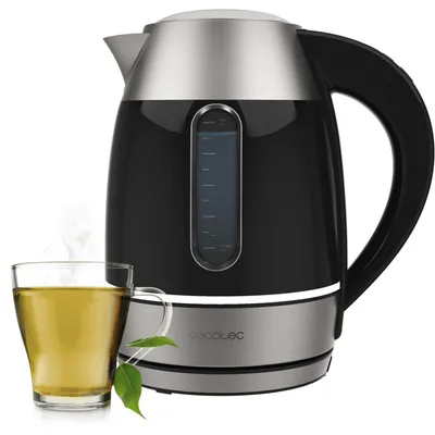 Produktbild von Cecotec Thermosense 400 VisionLight, 1,7 l, 2200 W, Schwarz, Silber, Edelstahl, Regelbare Temperatur, Wasserstandsanzeige