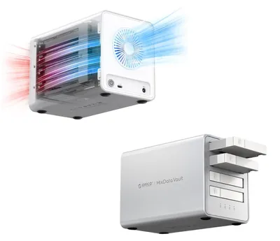 Produktbild von Macierz dyskowa Orico 8848U4 DAS Series 4-zatokowa M.2 NVMe SSD - biała
