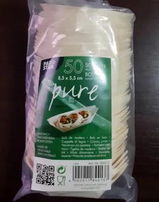 Produktbild von PAPSTAR Fingerfood-Schiffchen "pure" 85 x 55 mm