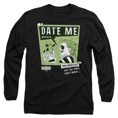 Obrázek produktu pro Mikina "Beetlejuice Beetlejuice - Date Me" uni pro muže/ženy, model TV38454 (velikost 5XL), černá barva, Obrázek vytvořený pomocí AI