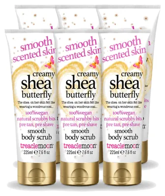 Zdjęcie produktu dla 6 x Kremowy peeling do ciała Treaclemoon Body Scrub "Butterfly" z masłem shea, 225 ml - zestaw ekonomiczny - 6 sztuk