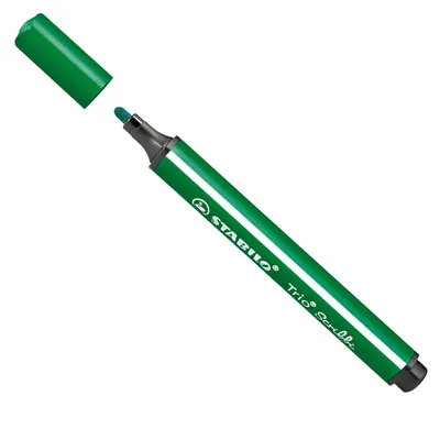 Image de Stylo feutre triangulaire à ressort - STABILO Trio Scribbi - Stylo simple - vert