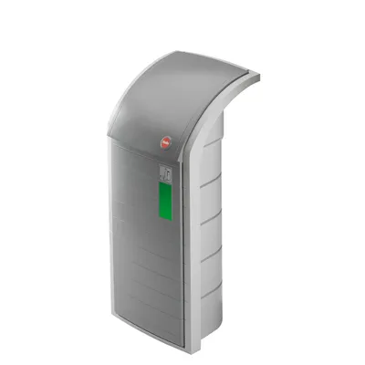 Produktbild von Hailo ProfiLine WSB Design XXXL Wertstoffsammler - schlagbeständiger 120 Liter Wertstoffbehälter für Gewerbe und Industrie - mit Stabiler Müllsackhalterung und extra großer Einwurfklappe - Staubgrau