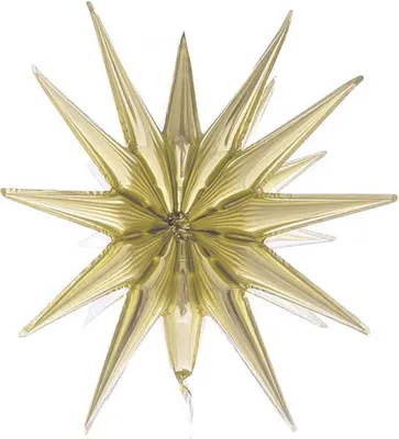 Produktbild von 3D Stern Folienballon, Champagner Gold, 50x46cm,