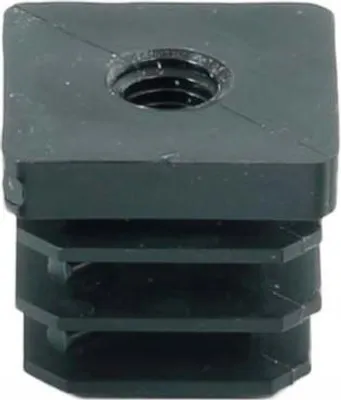 Produktbild von LogistSystem - 10x Gewindestopfen Vierkantrohrstopfen 30x30 mm mit M10 Innengewinde für Wandstärke 1,5 mm - Schwarz - aus PE Kunststoff - Rohrstopfen zur Rohrabdeckung von Stahlrohr - Edelstahlrohr - Edelstahlrohr - Alurohr - Aluprofil