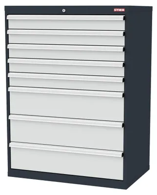 Produktbild von STIER Schubladenschrank 8 Schubladen 900 x 575 x 1220mm 80kg
