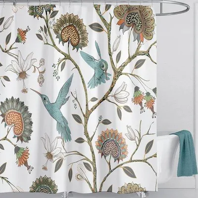 Produktbild von Duschvorhang 180 x 180 cm - Schimmelbeständig, Wasbar und schnell trocknend