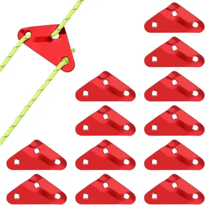 Produktbild von Abspannleine HOTUT Seilspanner, 12 Stück, Aluminiumlegierung, Seilspanner für Camping, Campingzelt, Abspannschnur, Seilspanner, Zelt für Picknick, Out