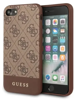 Produktbild von Guess Guhci8G4Glbr Iphone 7/8/Se 2020 / Se 2022 Brązowy/Braun Hartschalenkoffer 4G Stripe Kollektion
