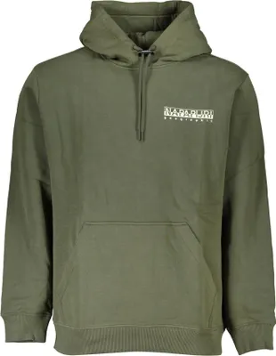 Produktbild von Grünes Herren-Kapuzen-Sweatshirt, Futter, lockere Passform, Tasche