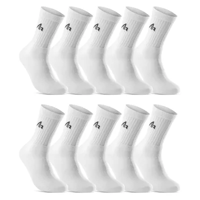 Produktbild von 10 Paar i1R Sportsocken Herren & Damen Socken Tennissocken Arbeitssocken Baumwolle 10300 - Weiß 39-42