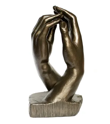 Produktbild von Figur Auguste Rodin Die Kathedrale La Cathédrale Hände Plastik Bronzeoptik