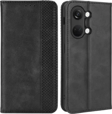 Produktbild von OnePlus Nord 3 Hülle - Coverup Vintage Style Klapphülle - Schwarz