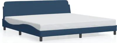 Immagine prodotto di Struttura letto con testiera in tessuto blu 200x200 cm