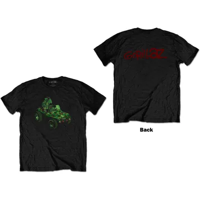 Produktbild von Gorillaz Group Green Geep (Back Print) Black XL T-Shirt